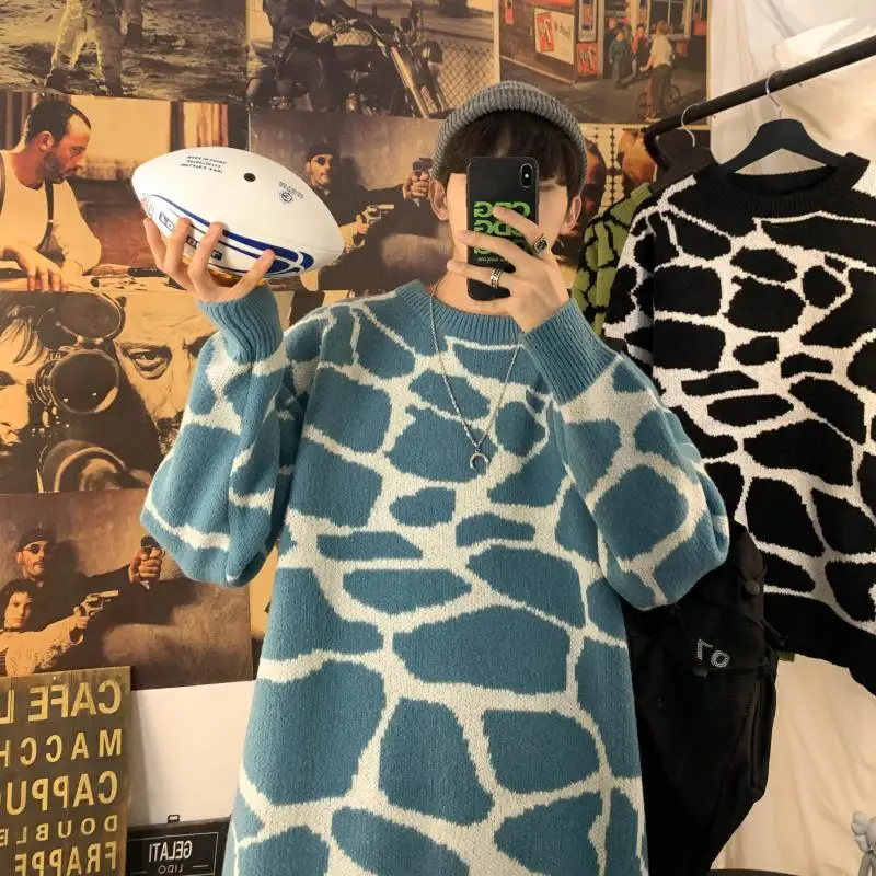 

Unisex Knitted Christmas Jumper for Men or Women Ugly Novelty Sweater Gift Korean Streetwear Oversize Pullover Men Knitwear