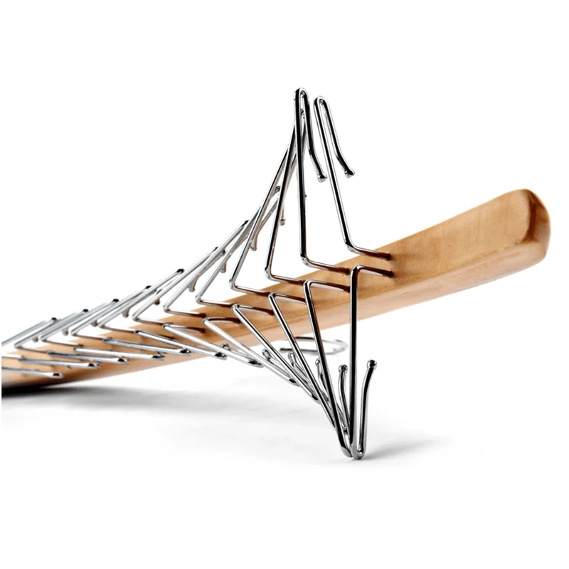 

Wood Racks With Stainless Steel Scarf Hooks Tie Belt Cloth Hanger Organizer Dropshipping