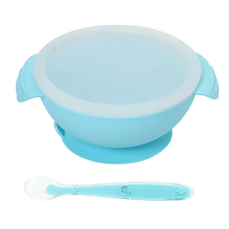 Набор детских силиконовых чаш с мощной присоской нескользящая столовая тарелка