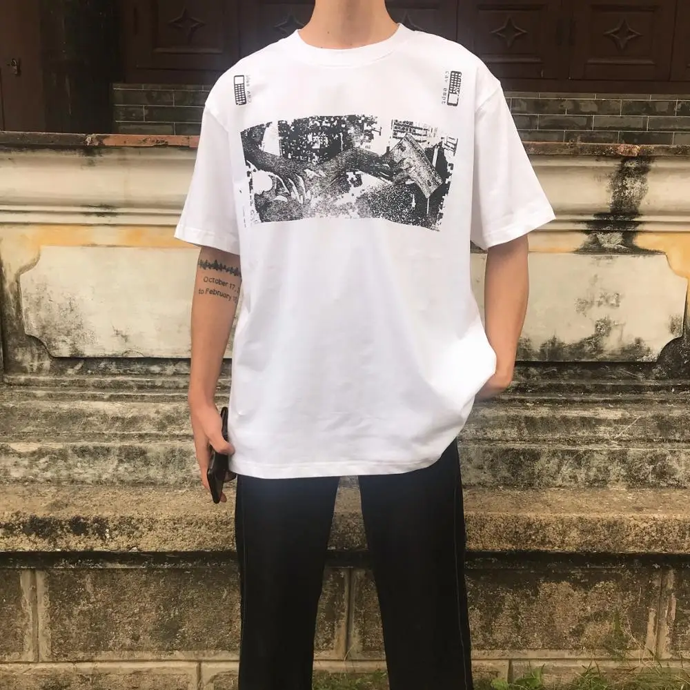 Футболка с рисунком персонажа из мультфильма цифровой компьютерный принт