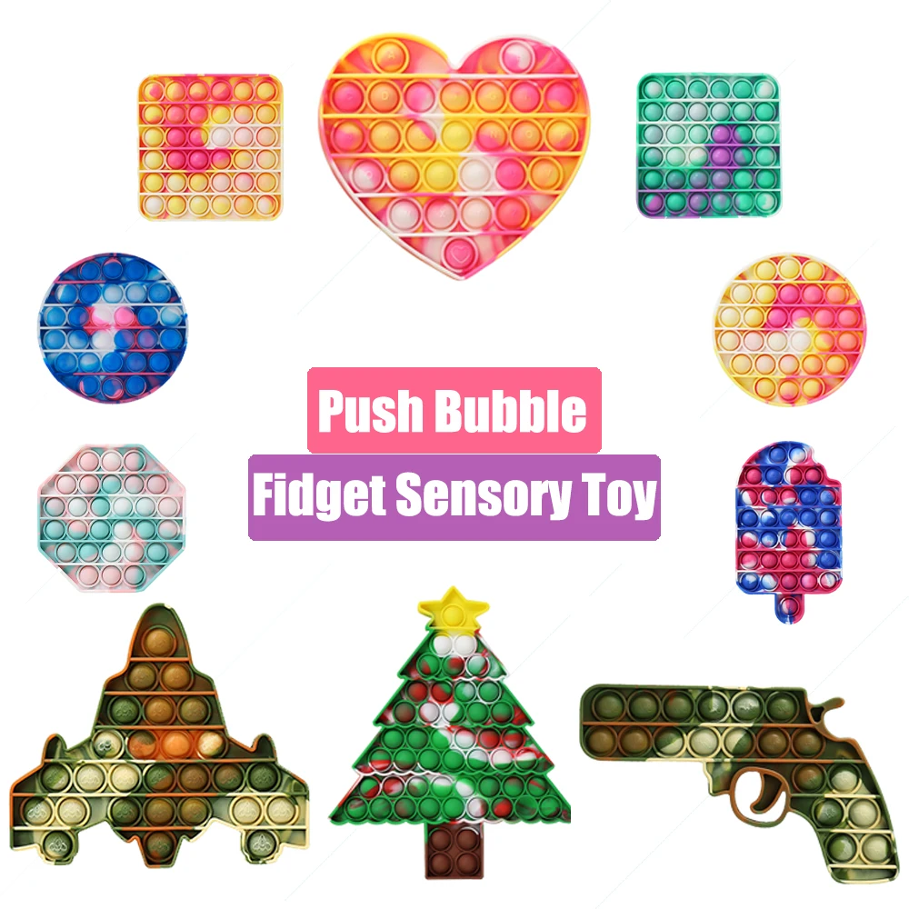 

Hot Camouflage Fidget Toy For Children Adults Simple Trend Kids Fun Push Bubble Antistress Toy Give Away Girls Boy Birthday Gift