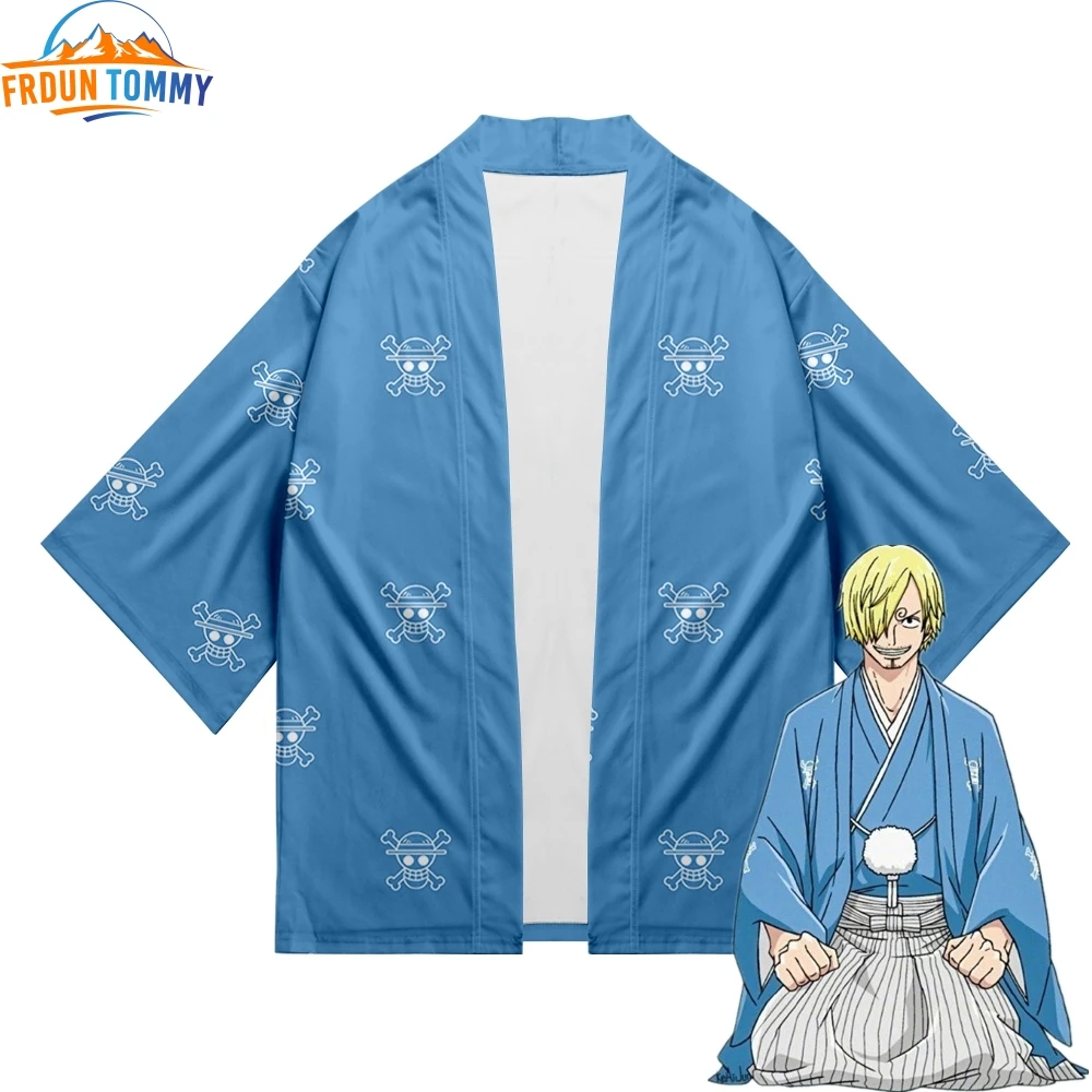 One Piece Japanese Kimono new print Luffy Cardigan Cosplay Shirt Summer Kawai One Piece Kimono cardigan samurai costume clothing