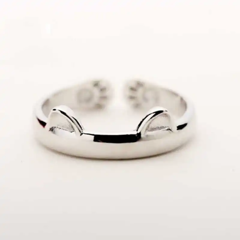 Модное кольцо милое Открытое с милым котом подарок для вечеринки кошачьими