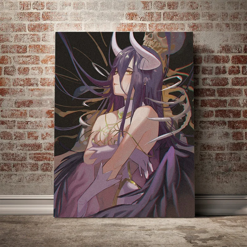 

Albedo OVERLORD Anime Canvas Poster Painting Wall Art Prints Pictures Modular Modern Room Decor Bedroom Study Home Decoration
