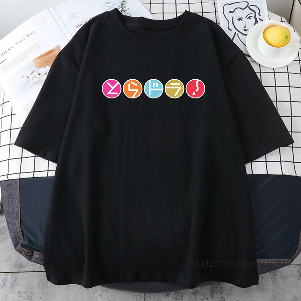 

Toradora Anime Print Harajuku T Shirts Women Summer Short Sleeve Loose Casual Streetwear Tee Shirts Female Casual Tshirts