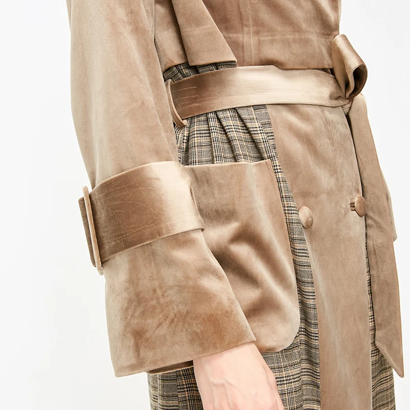 Vero Moda бархатный двубортный плащ в клетку кофта куртка женская| 318409507