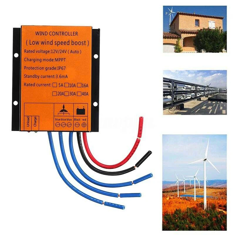 

HOT-Wind Turbines Generator Charge Controller 1000W 12/24V Auto MPPT Waterproof Controller