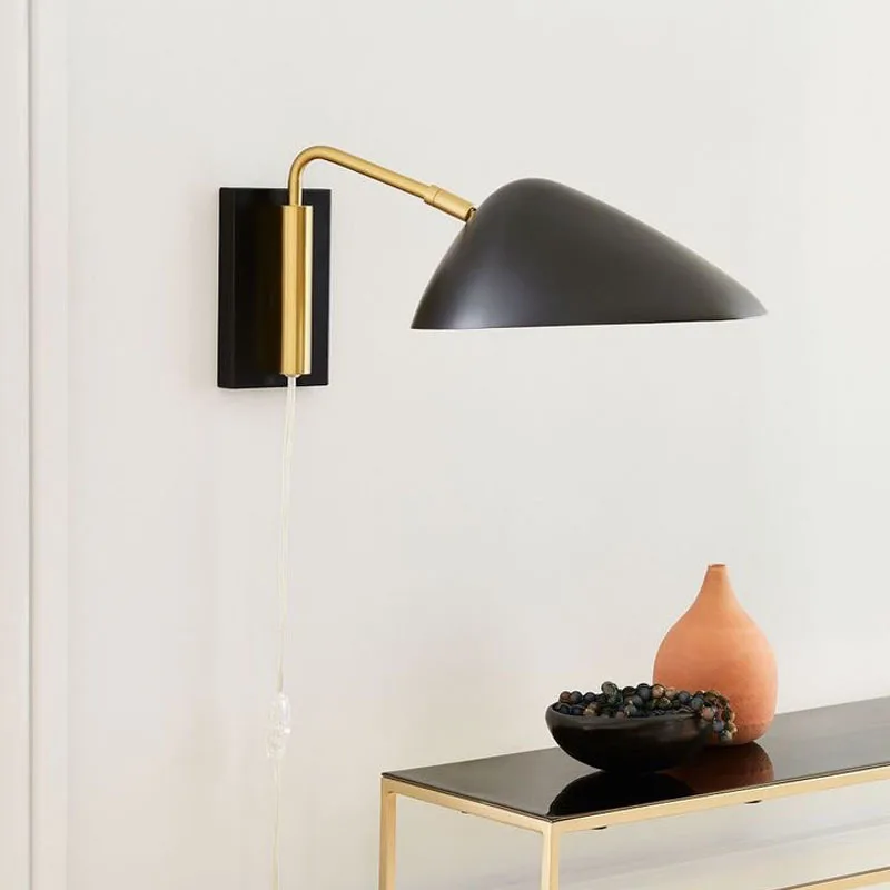 Современная стеклянная настенная лампа Золотой светодиодный светильник для