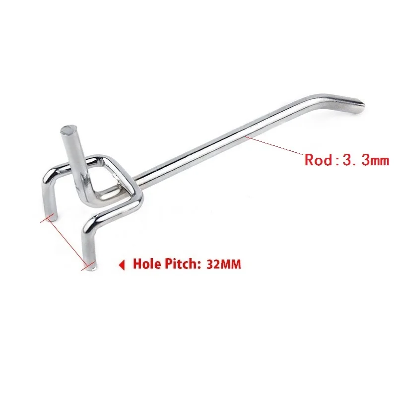 50 шт./лот супермаркет магазин дисплей крючки металлические хромированные для