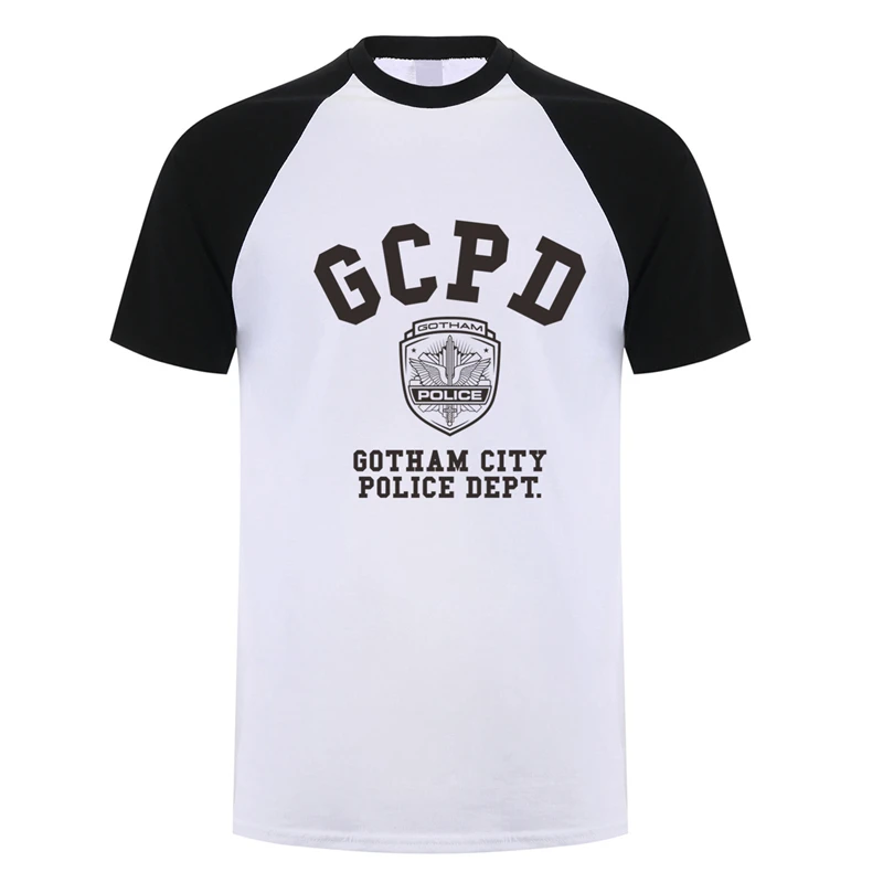 Gotham City Police GCPD T Shirts Men Tees T-shirt Short Sleeve Mans Tops Streetwear QR-048 | Мужская одежда
