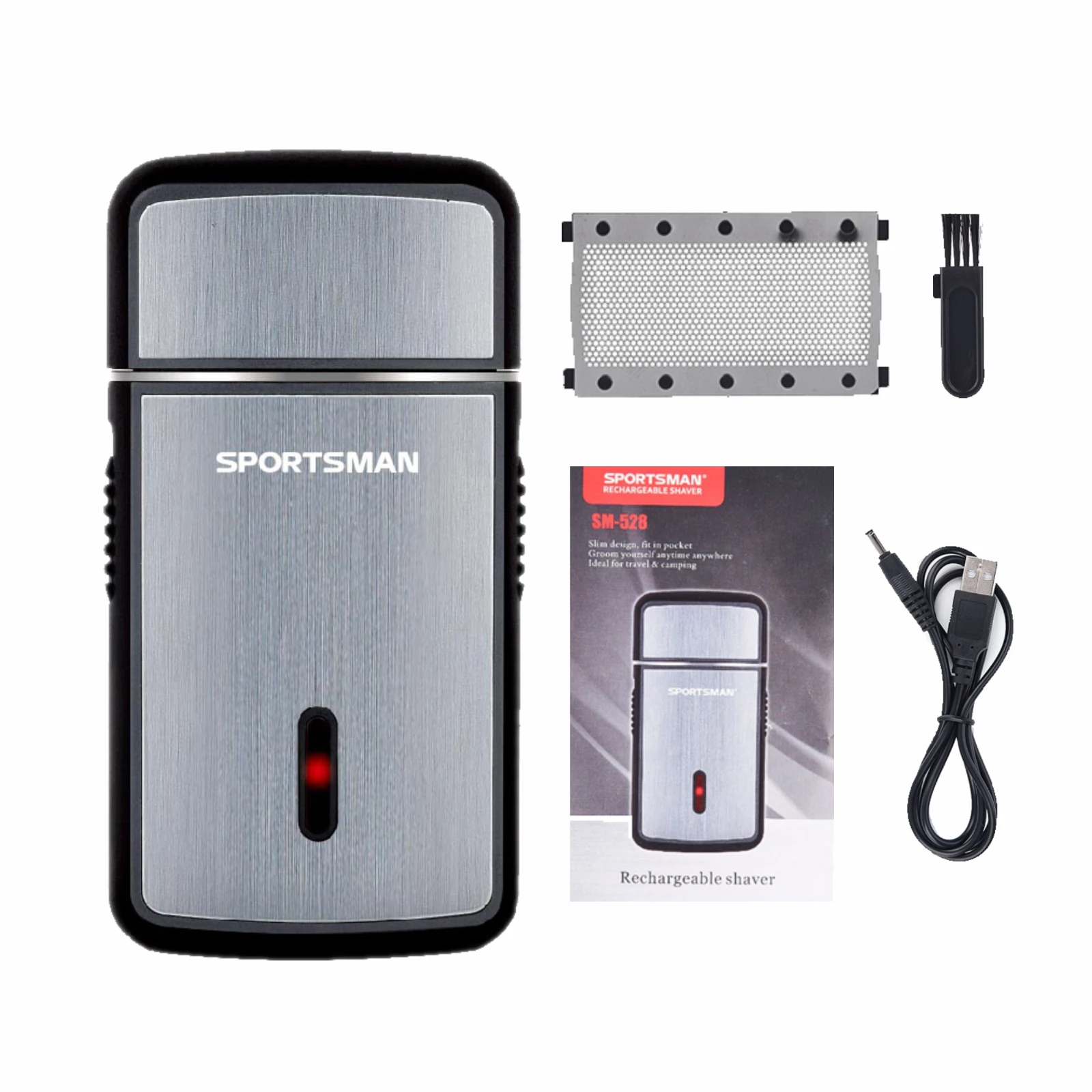 

USB rechargeable men's razor, wireless travel razor, single blade, mini electric facial modeling machine