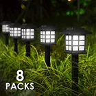 8 шт солнечный садовый светильник Фонари Водонепроницаемый ландшафтный светильник ing для пути дворик газон декорационный наружный фонарь на солнечных батареях
