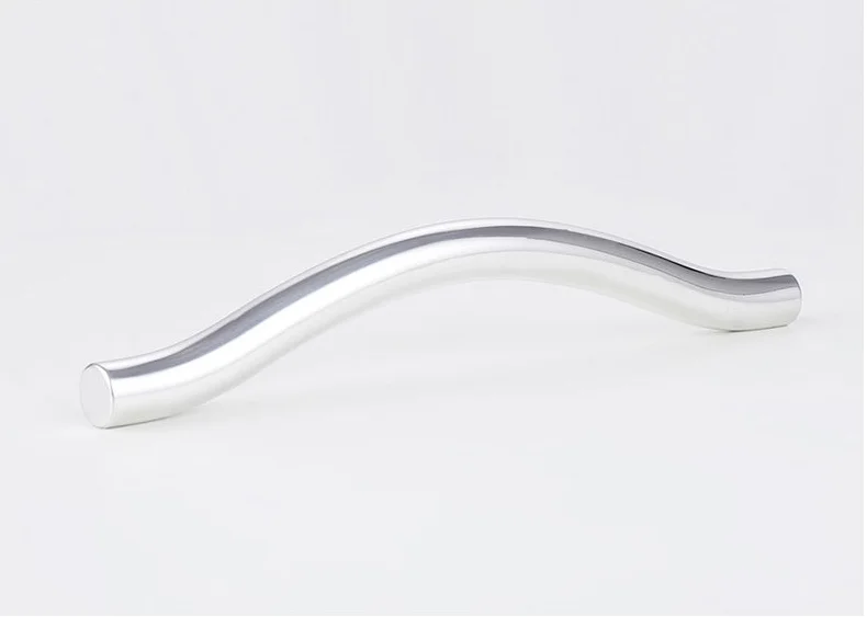 

DM 2pcs/Set High-End Brass Bent Bar Door Handle Closet Wardrobe Accessories Cutting & Polishing Custom Furniture Door Handle New