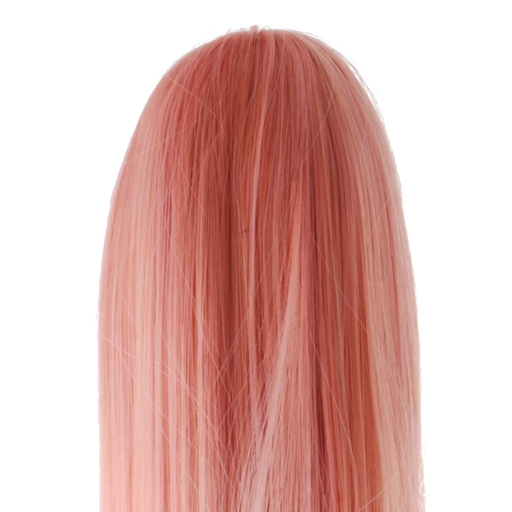 

18 inch American Doll wig long straight hair with neat bangs, high