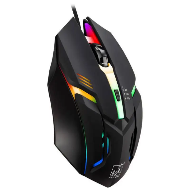 4-Keys Game Mouse USB Wired Mouses Colorful LED Backlight Lights 2400 DPI Adjustable for Cool Gaming Experience |