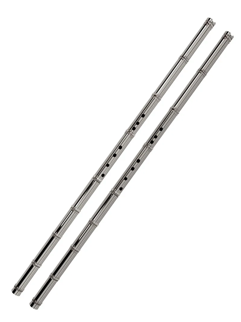 

Professional Refined Performance Level Stainless Steel 8 Holes Vertical Flute Xiao Metal Xiao Flute G F Key 1pc