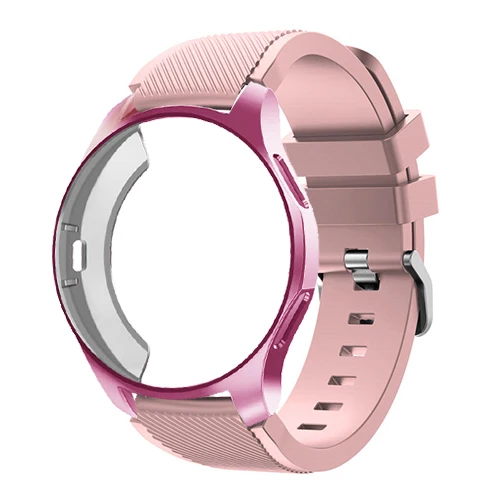 Soft powder 15 Ремешок+ чехол для samsung gear S3 Frontier S2 ремешок Galaxy watch 46 мм 42 м 20 22 мм ремешок для часов все вокруг защитные часы аксессуары - Цвет ремешка: Soft powder 15