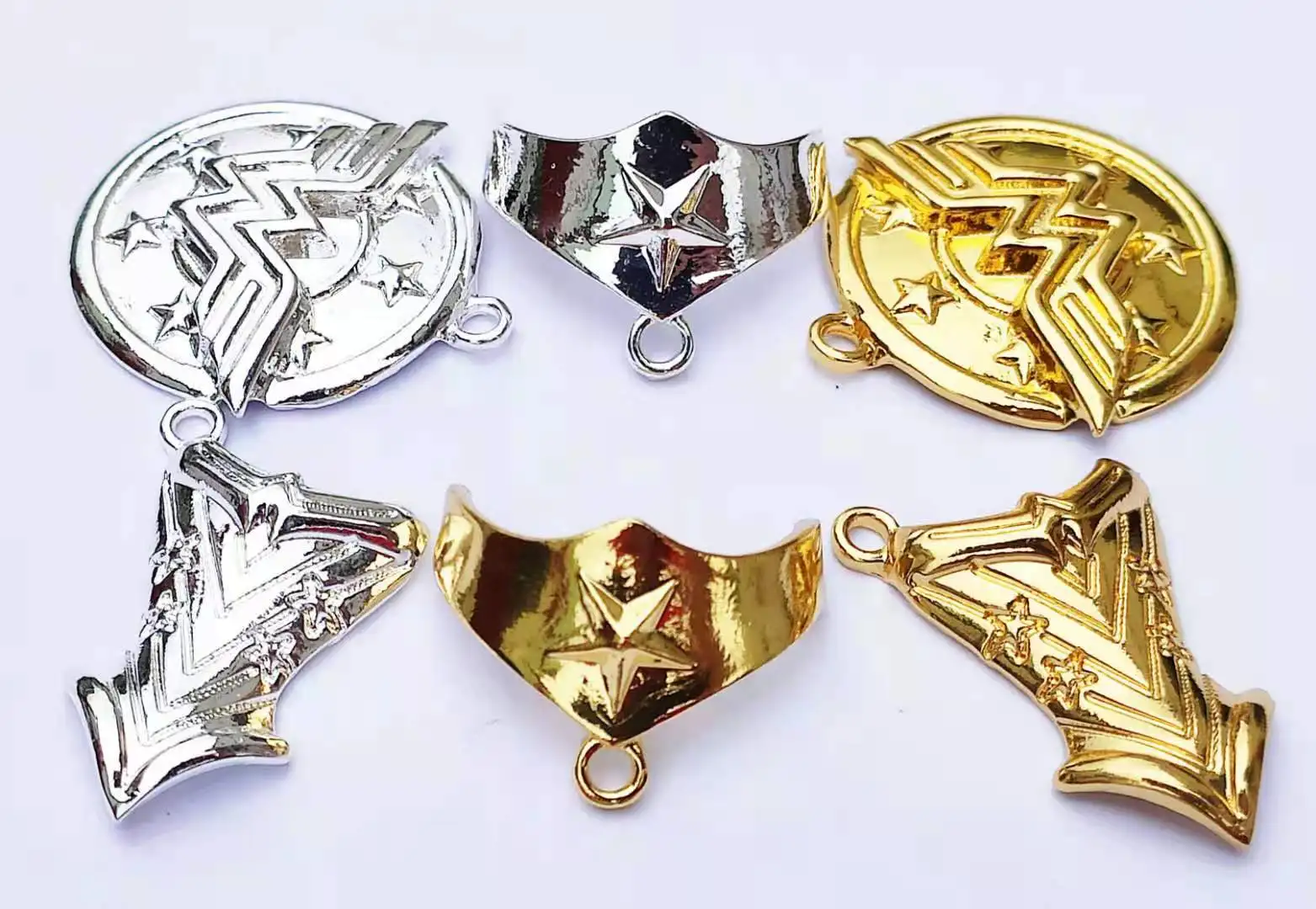 

60pcs shield charms for women's handmade jewelry accessories