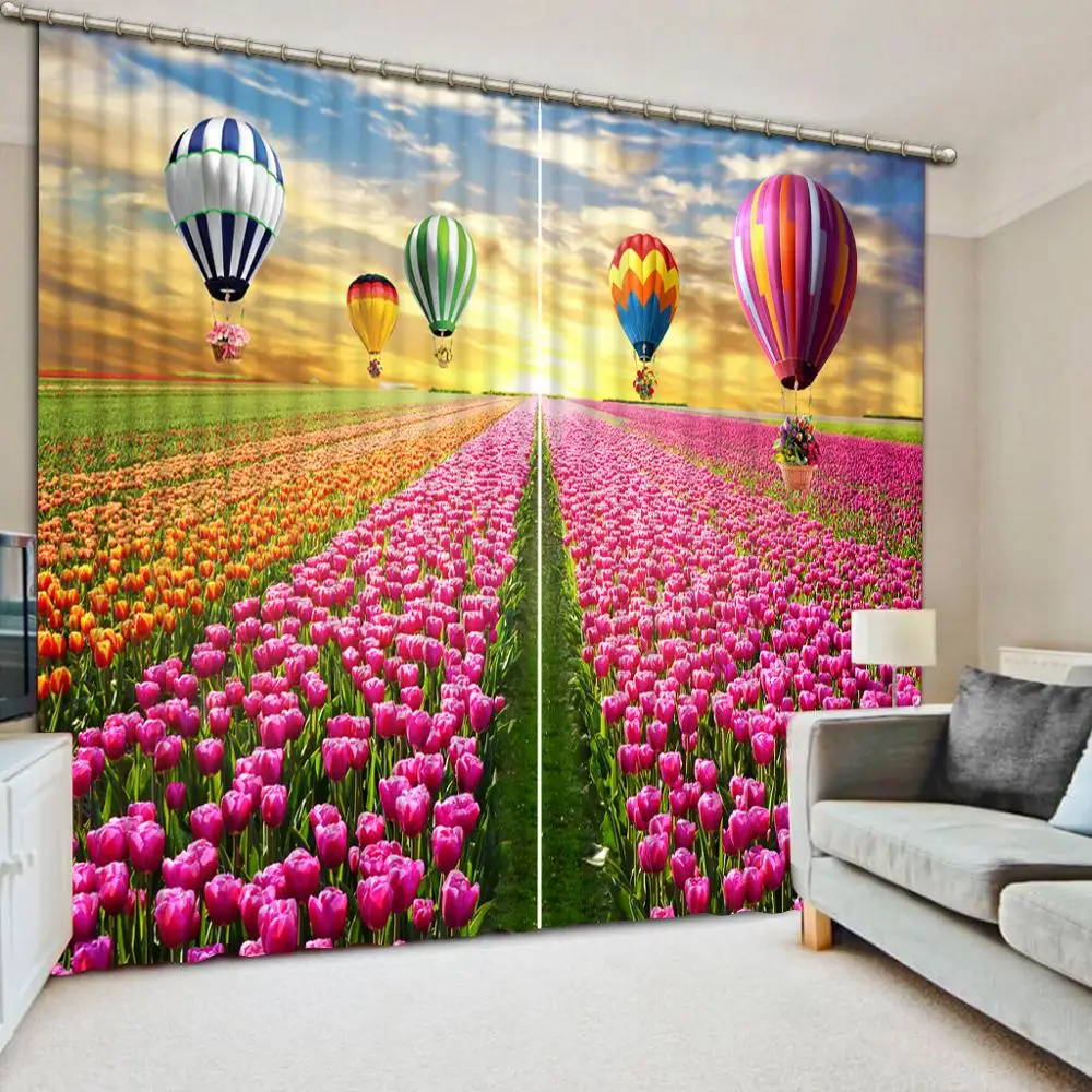 Затемняющие шторы с воздушными шарами и цветами для любых комнат|Занавески| |