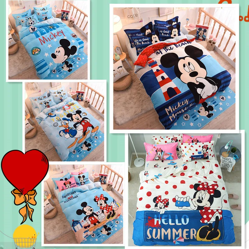 1 SET Disney Mickey Minnie Princess Sophia Series Four sets of children's bedding Household set Children's room layout | Дом и сад