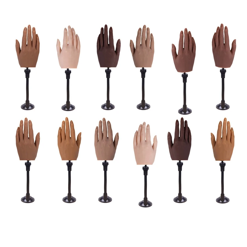 Практический манекен для акриловых ногтей взрослых с гибкой регулировкой пальца