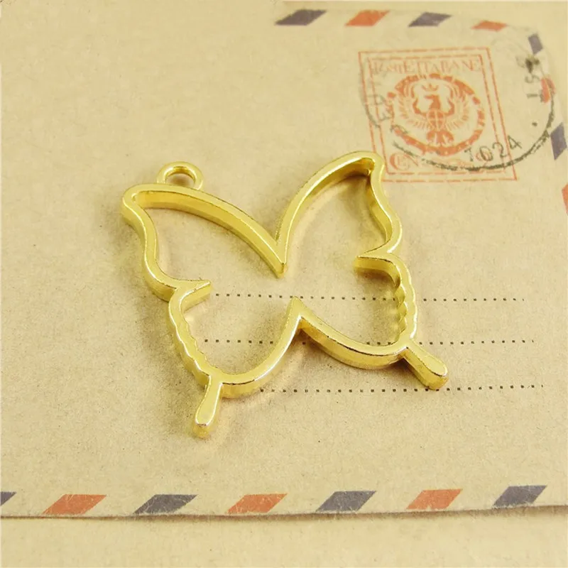 Металлический ободок в виде бабочки 5 шт./лот полый прессованный цветок рамка для