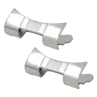 Браслет для наручных часов из нержавеющей стали с изогнутым концом, 19-24 мм, 2 шт.