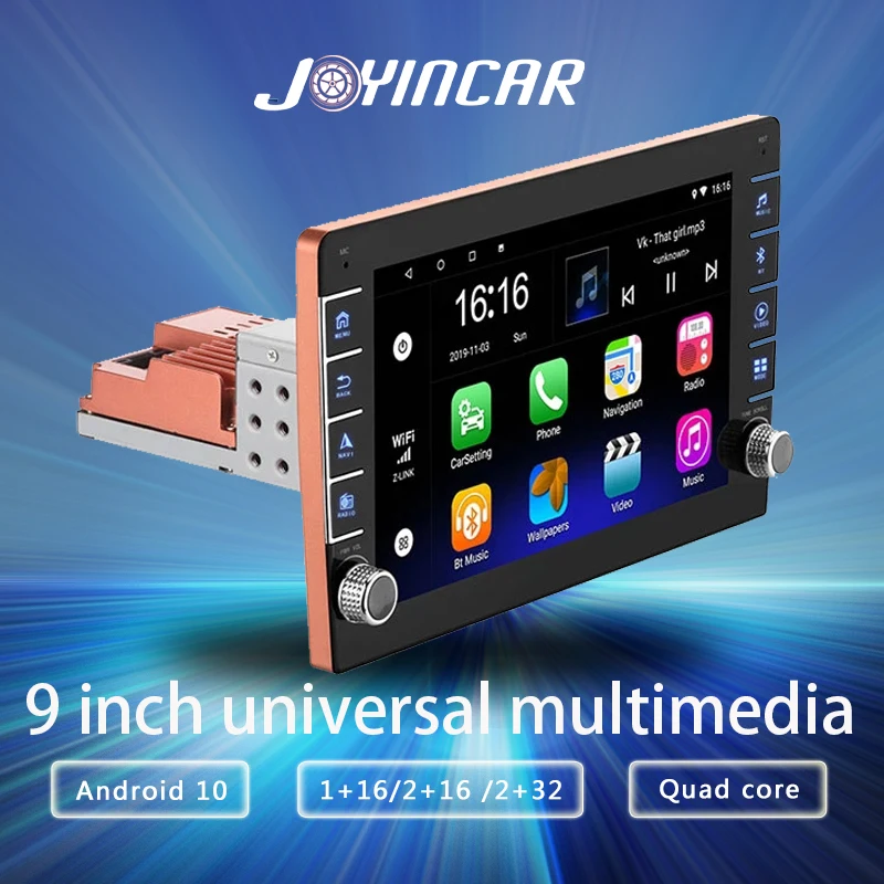 

Универсальный Автомобильный мультимедийный плеер 1 DIN, Android 10, с радио, четырехъядерным процессором, GPS-навигацией, диагональю 9 дюймов, Wi-Fi, ...