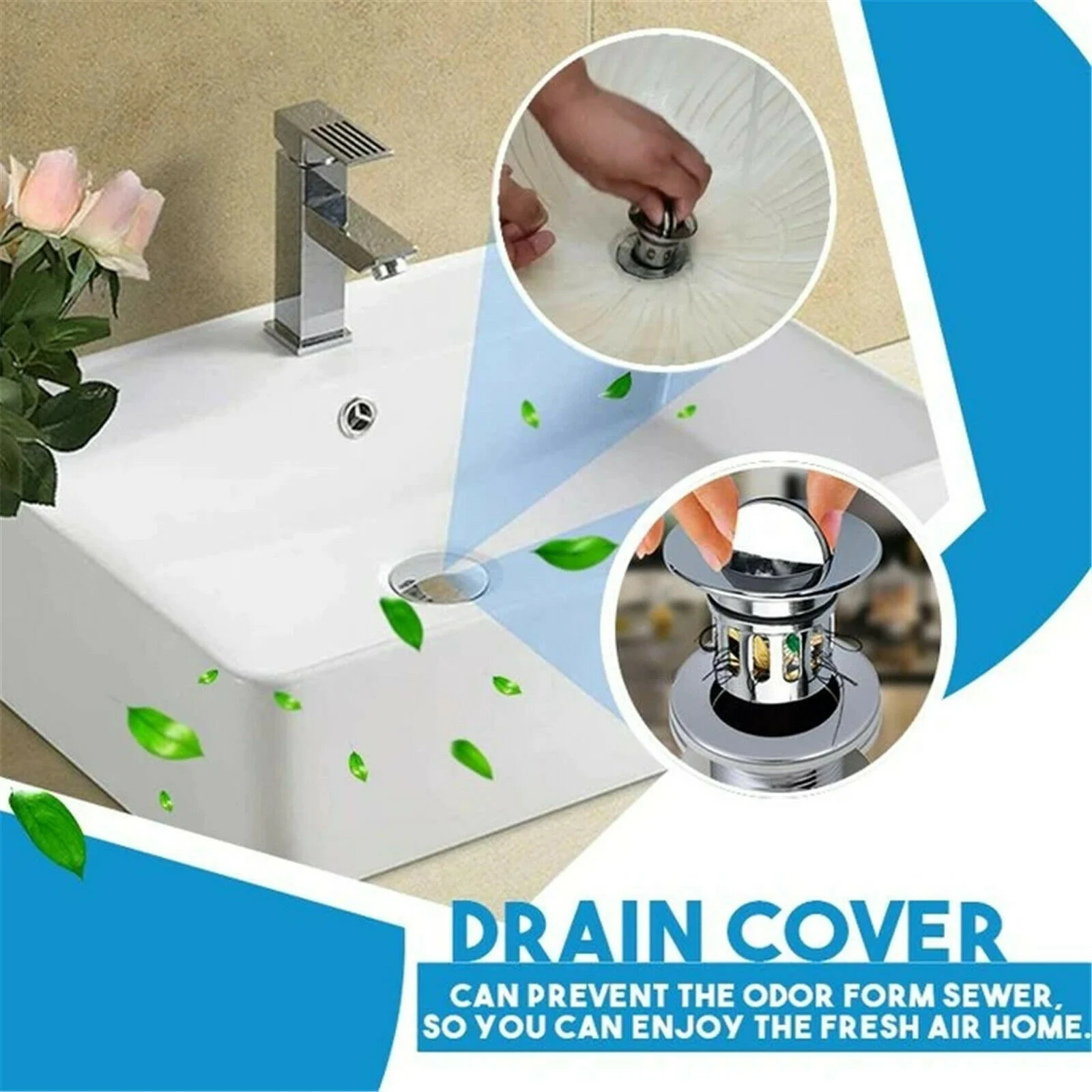 

Universal Wash Basin Bounce Drainer Filter Anti-Clogging Bathroom Sink Drainer Household DSD666
