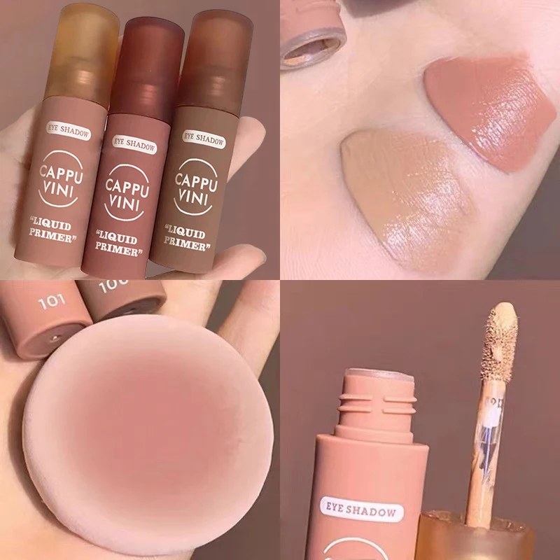 

Cappuvini matte eyeshadow cream smooth nude eye makeup long lasting waterproof orange Apricot nude liquid eyeshdaow pigment