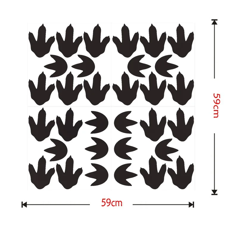 Новые наклейки на стену с изображением ног динозавра Мультяшные для детской
