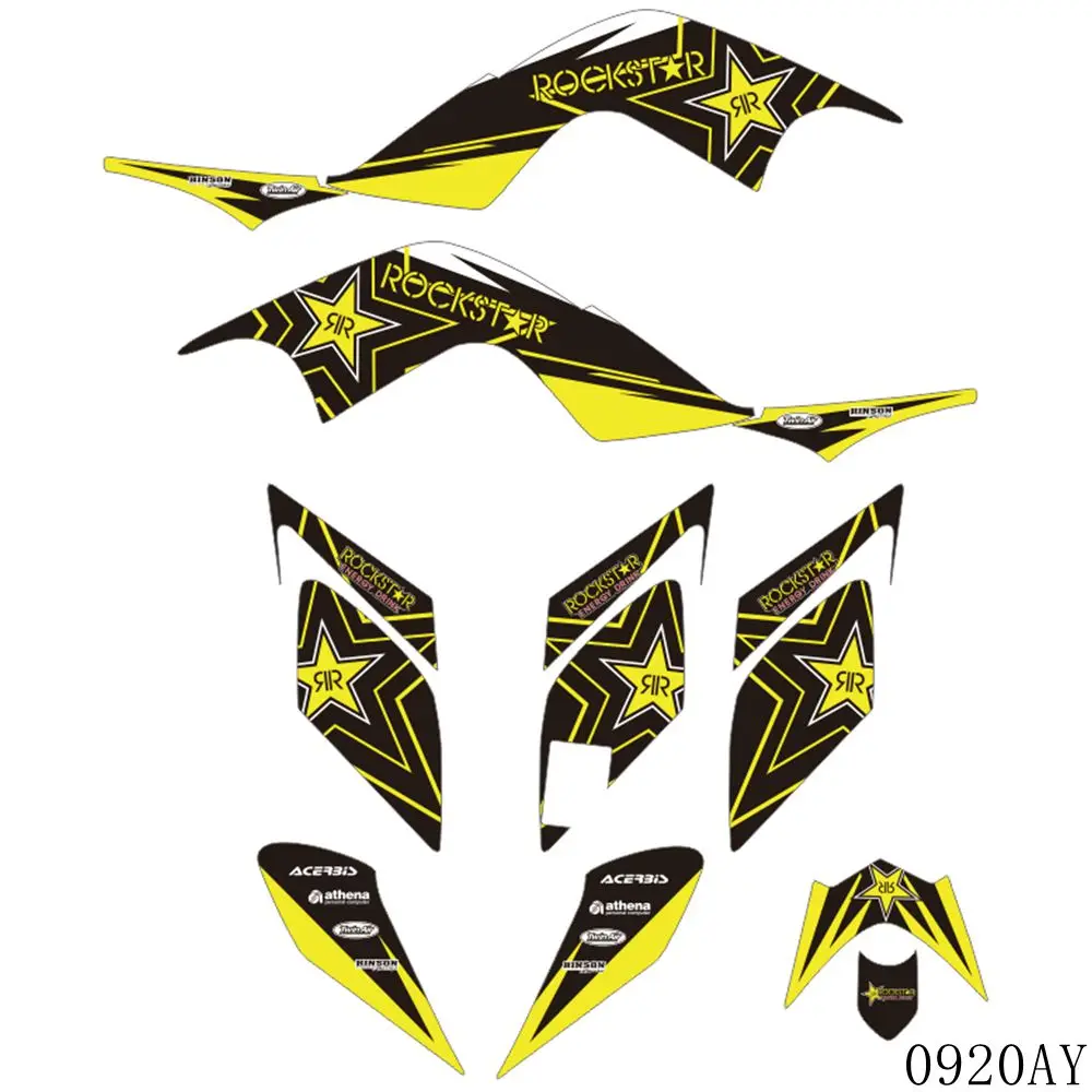 

Full Graphics Decals Stickers Motorcycle Background Custom Number For YAMAHA RAPTOR 700R 2006 2007 2008 2009 2010 2011 2012