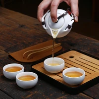 chinese kung fu ceramic teapot cup coffee cup gift travel portable tea set very suitable for use in the office or living room