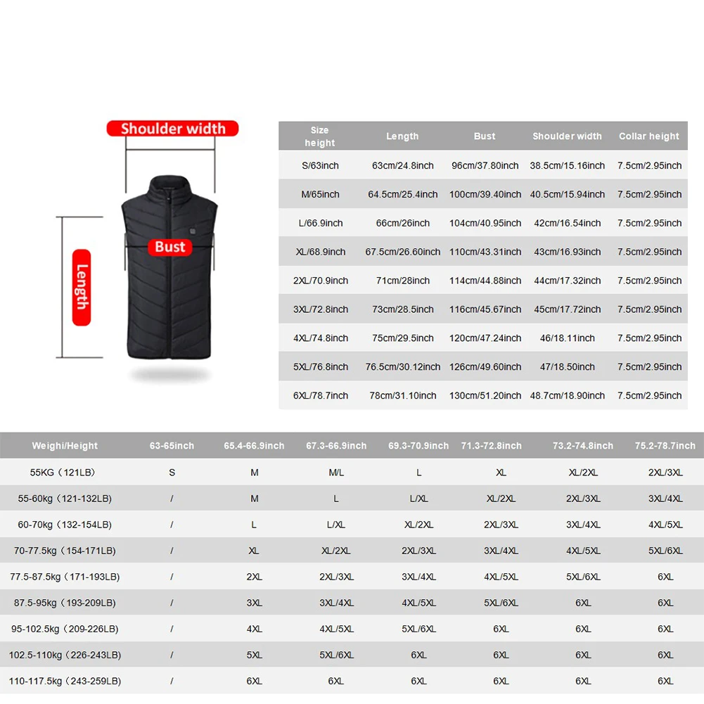 Самонагревающийся жилет куртка шарф Мужская зимняя мужская с электрическим