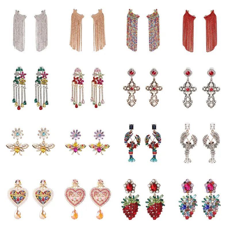 SOHOT Европейский преувеличенный Шикарный сплав имитация жемчуга кисточка сердце