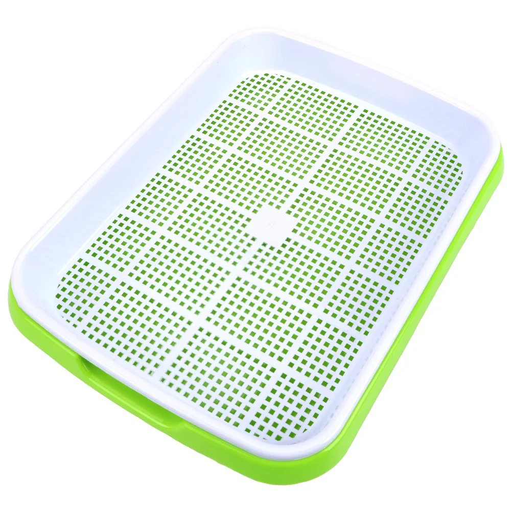 

Double Layer Sprout Plate 1 set Plastic Nursery Tray Growing Vegetables seedlings Hydroponics Seedling Tray