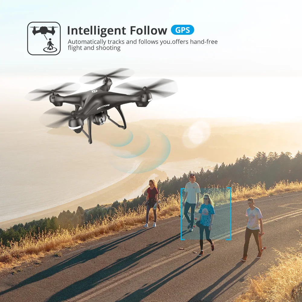 Святой камень HS100 Дрон GPS Profesional FPV Wi-Fi камера HD 1080P селфи RC Quadcopter GPS беспилотники 500 м RC вертолет Квадрокоптер