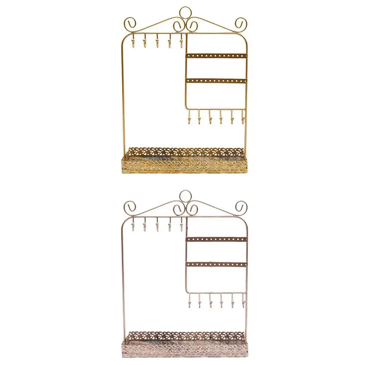 

2x Jewellery Display Stand European Fashion Necklace Rings Earrings Rack Holder