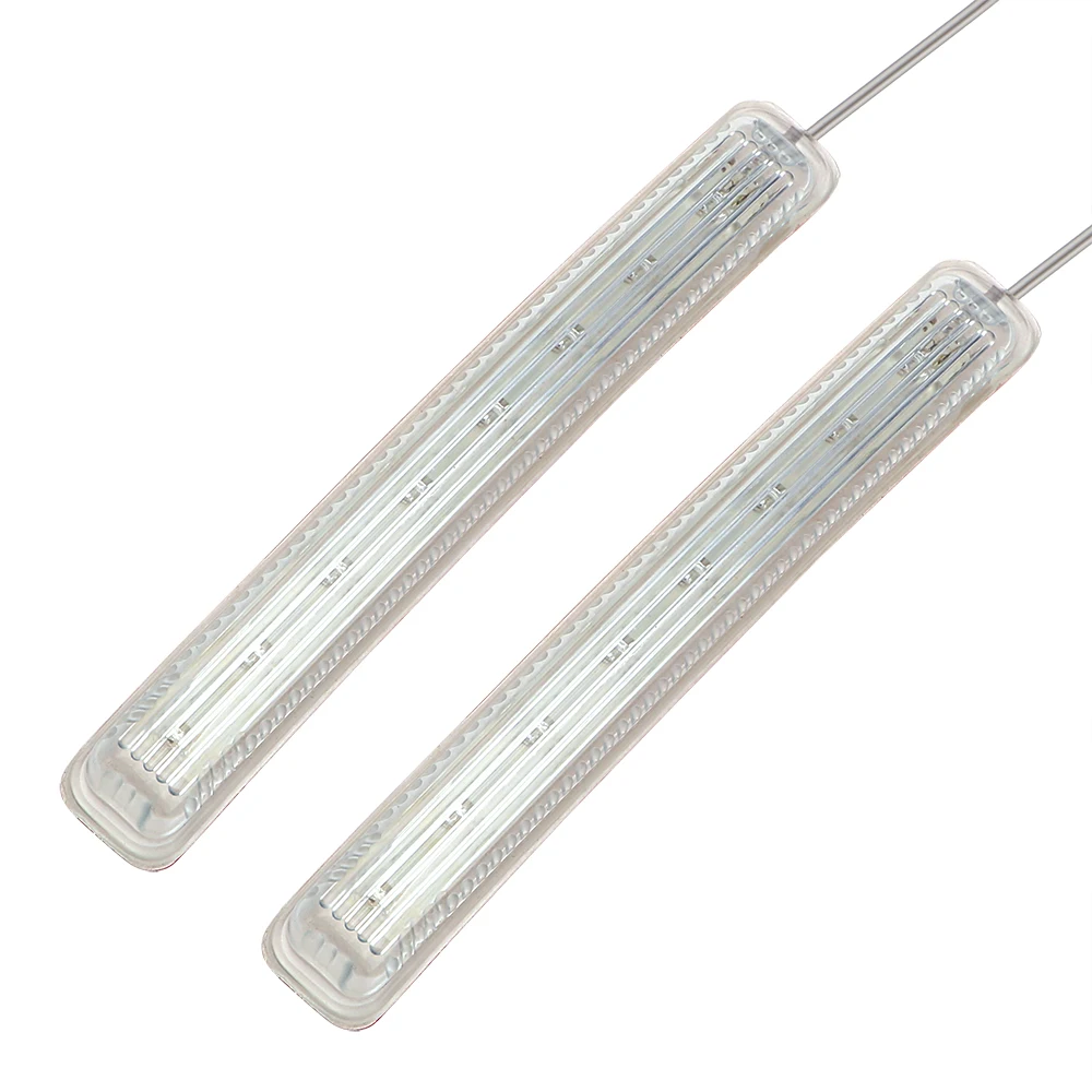 

2PCS Yellow Soft 8 SMD Amber LED Car Light Source FPC Turn Signal Light Auto Rearview Mirror DC 12V Universal Indicator Lamp