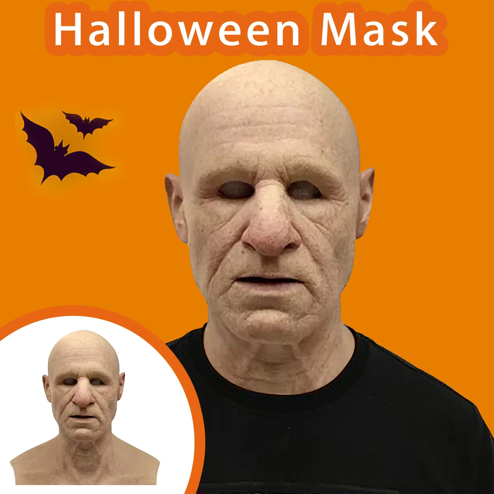 

Realistic Decoration Headgear Another Me-The Elder Halloween Masque Holiday Funny Masks Supersoft Old Man Adult Mask Cosplay Pro
