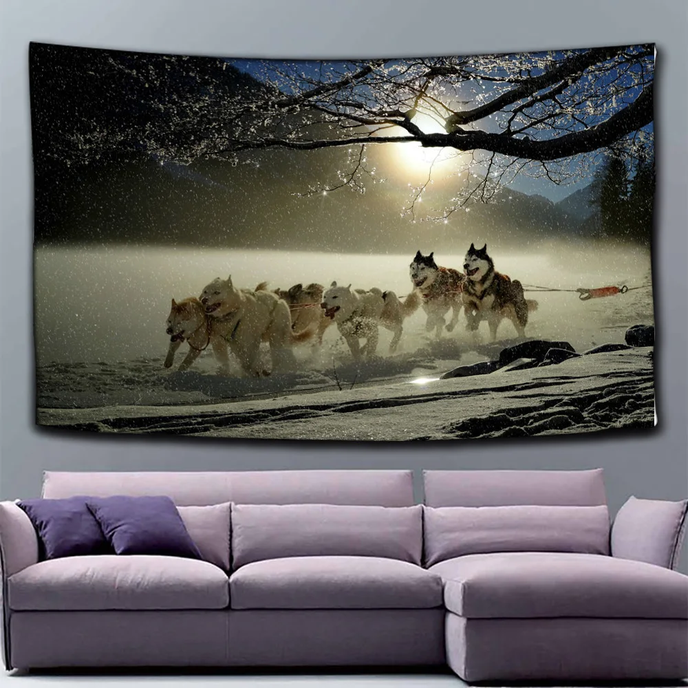 

Tapestry Animals Dogs Wall Tapestry Wall Hanging Psychedelic Farmhouse Decor Dorm Room Wall Carpet Wall Blanket