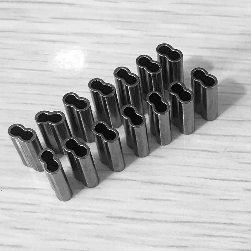 

300x Fishing Double Barrel Copper Tubes Crimping Sleeves Wire Connector Tools