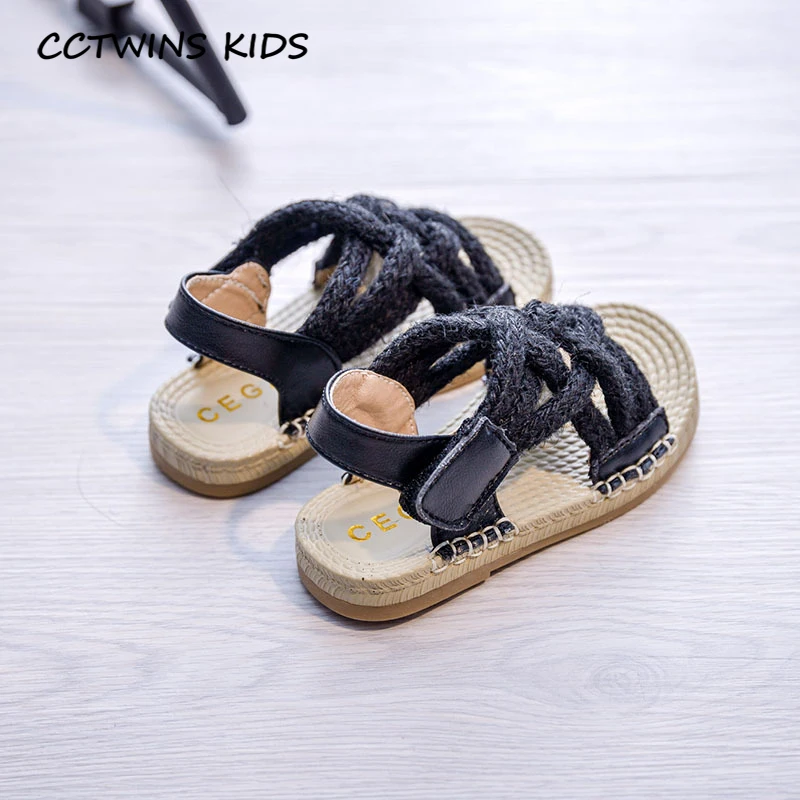 Туфли детские CCTWINS из ПУ кожи мягкая плоская подошва модные сандалии принцессы