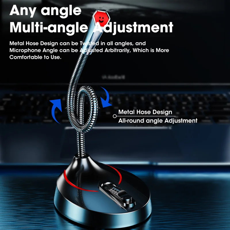 Компьютерный микрофон RGB игровой ПК USB 3 5 мм для компьютера шумоподавление Plug &