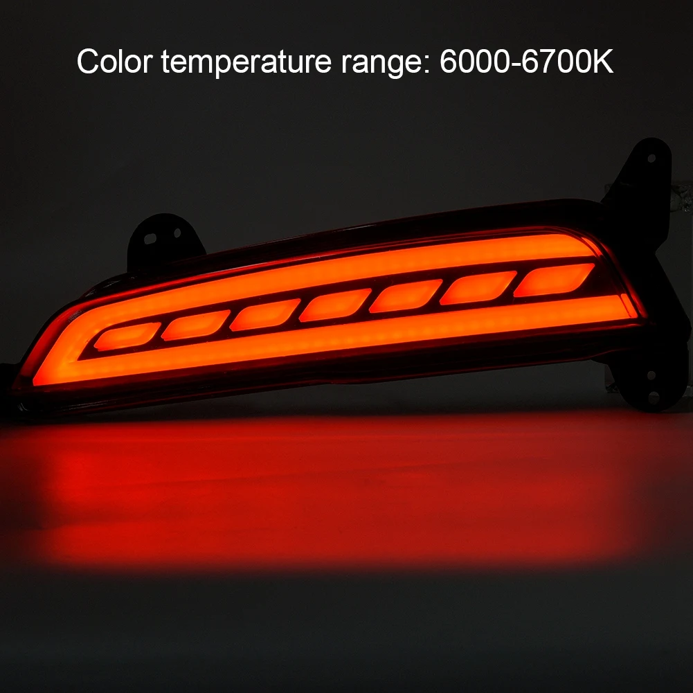 1 пара заднего бампера хвост светильник DRL светодиодный стоп отражатель