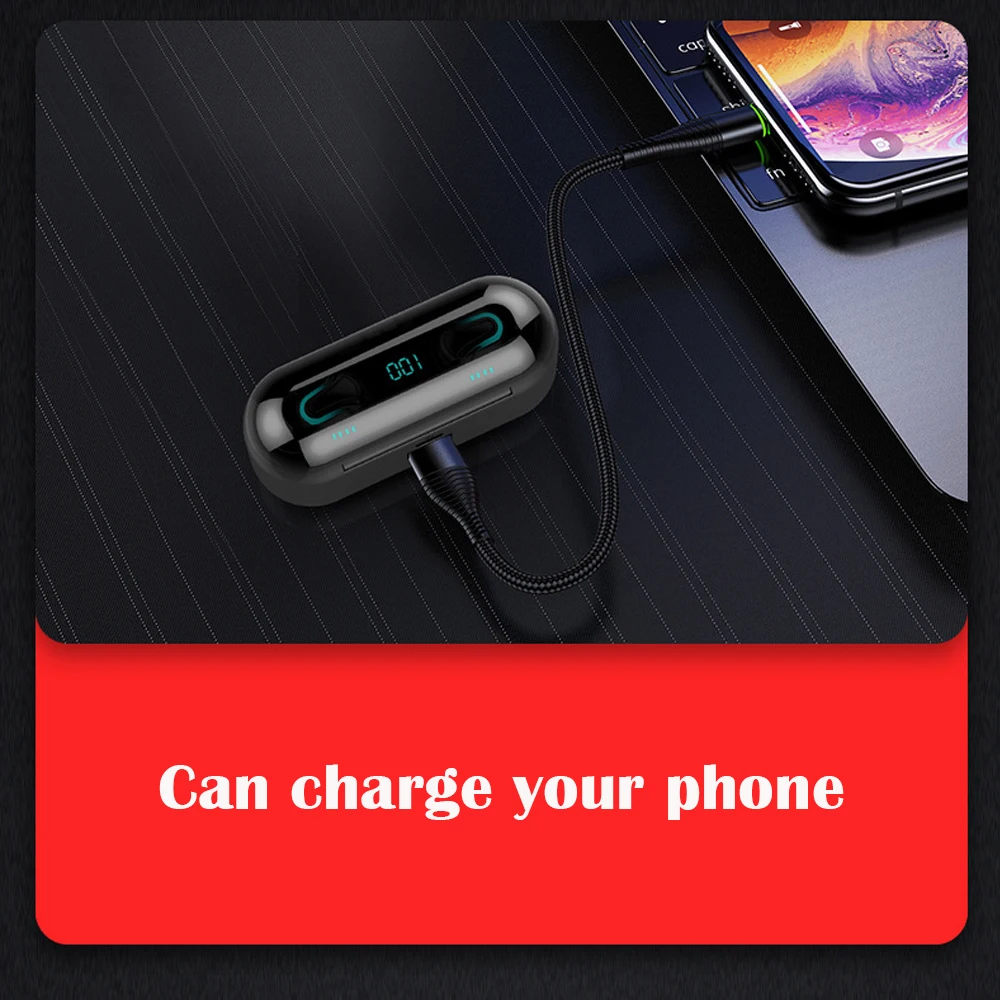 Exuanfa Bluetooth наушники 5 0 TWS мини беспроводная гарнитура с дисплеем питания зарядной