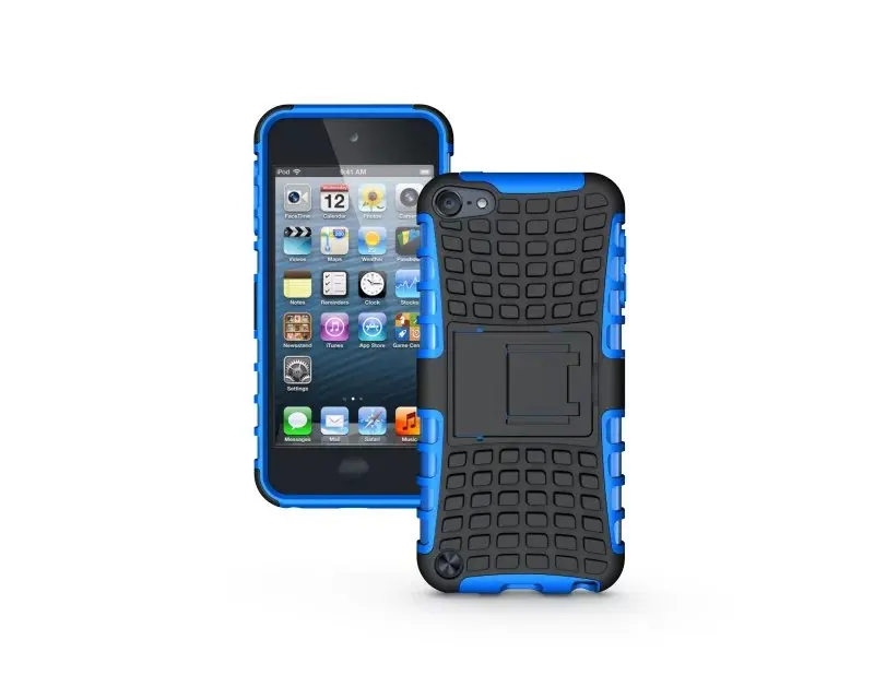 Роскошный touch5 6 Чехол ТОНКАЯ БРОНЯ чехол для ipod Touch 5 6 5G 5th Generation Gen NEO Hybrid PC+ Силиконовая задняя крышка чехол для мобильного телефона - Цвет: Синий