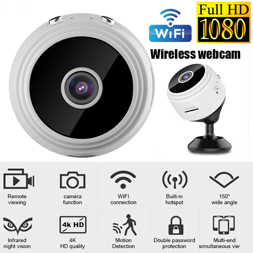 

Mini Wifi IP Camera HD 1080P Wireless Home Camera Nightvision Audio Motion Detection Baby Secret Monitor Video Sensor Waterproof