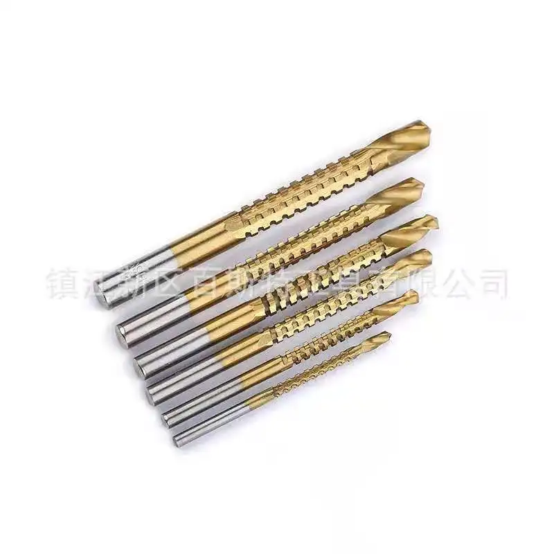 

Набор сверл с титановым покрытием, комплект из 6 пазов 3/4/5/6/8 мм, для отверстий в металле и пластике, для фрезерования пазов, зигзаг