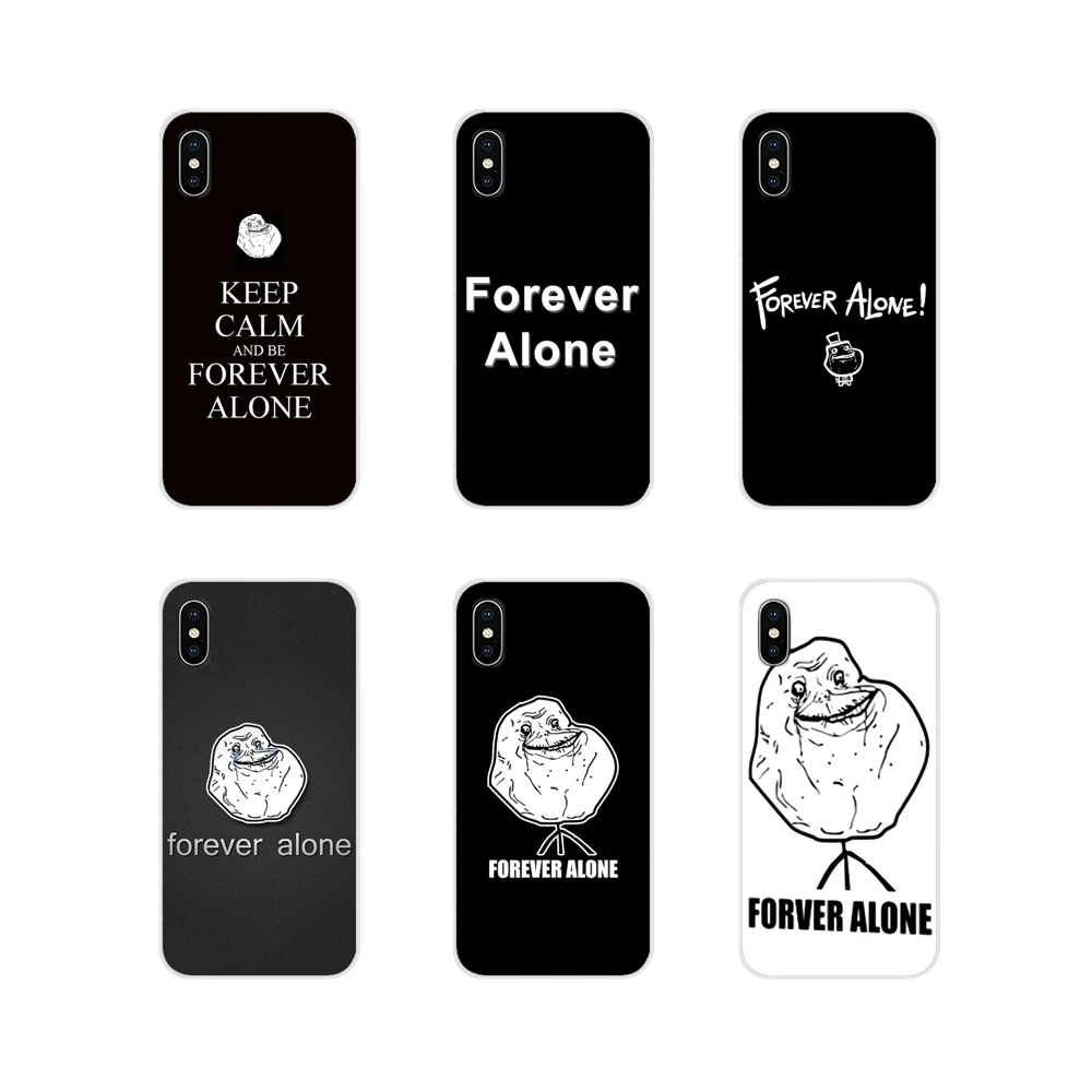 Mobile Phone Cases Cover forever alone funny words For Huawei Nova 2 3 2i 3i Y6 Y7 Y9 Prime Pro GR3 GR5 2017 2018 2019 Y5II Y6II | Мобильные